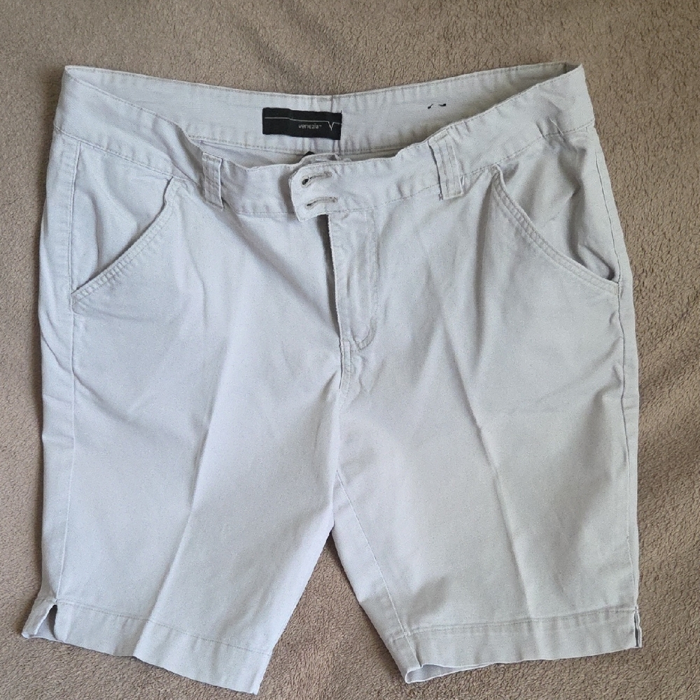 Venezia Light Gray Flat Front Shorts